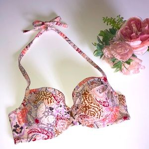 Victoria’s Secret Floral Push Up Swim Bikini Bra 32D Paisley